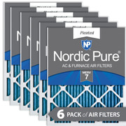 19 12X21X1 6 PACK NORDIC PURE MERV 7 MPR 600 FILTER ACTUAL SIZE 19.5 X 21 X 0.75 MADE IN USA