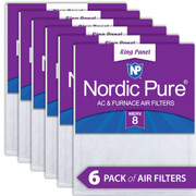 20X25X12 6 PACK FOR FILTER INSTALLATION THE AIR ENTERS THRU THE FUZZY HIGH-LOFT SIDE AND EXITS OUT T THE THINNER, SMOOTH SIDE. FILTER ACTUAL SIZE 19.