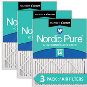 16X16X1 3 PACK NORDIC PURE MERV 14 MPR 2800 FILTER ACTUAL SIZE 15.75 X 15.75 X 0.75 MADE IN USA