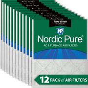 14X14X1 12 PACK RECYCLED FRAME IS BIODEGRADABLE FILTER ACTUAL SIZE 13.75 X 13.75 X 0.75 MADE IN USA