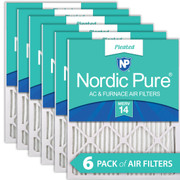 14 12X19X1 6 PACK NORDIC PURE MERV 14 MPR 2800 FILTER ACTUAL SIZE 14.5 X 19 X 0.75 MADE IN USA