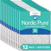 8X14X1 12 PACK NORDIC PURE MERV 14 MPR 2800 FILTER ACTUAL SIZE 8 X 14 X 0.75 MADE IN USA