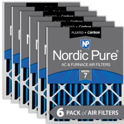 12X24X4 6 PACK NORDIC PURE MERV 7 MPR 600 FILTER ACTUAL SIZE 11.5 X 23.38 X 3.63 MADE IN USA