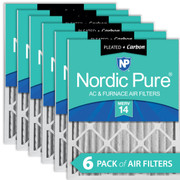 20X24X4 6 PACK NORDIC PURE MERV 14 MPR 2800 FILTER ACTUAL SIZE 19.38 X 23.38 X 3.63 MADE IN USA