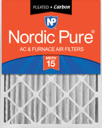 16X24X4 1 PACK NORDIC PURE MERV 15+ MPR 2800 FILTER ACTUAL SIZE 15.38 X 23.38 X 3.63 MADE IN USA