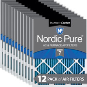 13X21X1 12 PACK NORDIC PURE MERV 7 MPR 600 FILTER ACTUAL SIZE 13 X 21 X 0.75 MADE IN USA