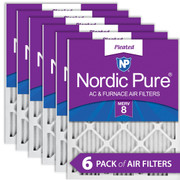 19 34X22X1 6 PACK NORDIC PURE MERV 8 MPR 800 FILTER ACTUAL SIZE 19.75 X 22 X 0.75 MADE IN USA