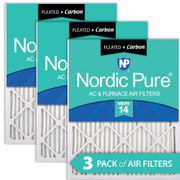 16X30X1 3 PACK NORDIC PURE MERV 14 MPR 2800 FILTER ACTUAL SIZE 15.75 X 29.75 X 0.75 MADE IN USA