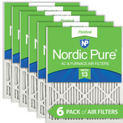 12X14X1 6 PACK NORDIC PURE MERV 13 MPR 2200-2400 FILTER ACTUAL SIZE 12 X 14 X 0.75 MADE IN USA