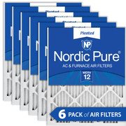 21X21X1 6 PACK NORDIC PURE MERV 12 MPR 1500-1900 FILTER ACTUAL SIZE 21 X 21 X 0.75 MADE IN USA
