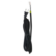 12 FOOT RAYON CORD SET BLACK FINISH 182 SPT-2 105C WITH MOLDED POLARIZED PLUG 50 CARTON TINNED TIPS STRIP WITH 2" SLIT