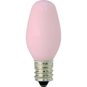 Interlight 4 Watt 120 Volts C7 Night Light Replacement Bulb Ceramic Pink