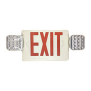 EXIT SIGN RED WITH EMERGENCY LIGHT WHITE HOUSING