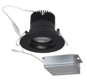 12 WATT LED DIRECT WIRE DOWNLIGHT GIMBALED 3.5 INCH 3000K 120 VOLT DIMMABLE ROUND REMOTE DRIVER BLAC CK