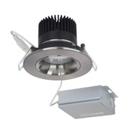 12 WATT LED DIRECT WIRE DOWNLIGHT GIMBALED 3.5 INCH 3000K 120 VOLT DIMMABLE ROUND REMOTE DRIVER BRUS SHED NICKEL