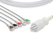 COLIN DIRECT CONNECT ONE-PIECE ECG CABLE 5 LEADS AHA SNAP
