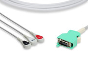 NIHON KOHDEN DIRECT CONNECT ONE-PIECE ECG CABLE 3 LEADS AHA SNAP