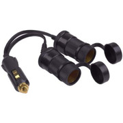 HAINES PRODUCTS DUAL PORT CIGARETTE LIGHTER PLUG ALLOWS HOOK UP OF TWO PIECES OF EQUIPMENT FROM ONE CIGARETTE LIGHTER
