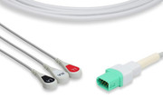 DATASCOPE PASSPORT V DIRECT CONNECT ONE-PIECE ECG CABLE 3 LEADS AHA SNAP Replacement