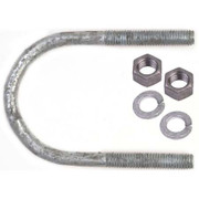 ANDREW GALVANIZED U BOLT FOR 3-12 INCH PIPE SIZE 12 INCH DIAMETER 3-58 INCH THROAT 5 INCH LENGTH 2 INCH THREAD COMES WITH NUTS AND LOCK WASHERS
