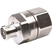 ANDREW DIN FEMALE POSITIVE STOP CONNECTOR FOR AVA AL LDF VXL7-50 1-58 INCH FOAM CABLE TRIMETAL PL LATED BODY CAPTIVATED SILVER CENTER PIN