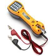 FLUKE NETWORKS TELEPHONE TEST SET HAS RAINSAFE FOR ALL WEATHER RINGER REDIAL AMPLIFIED SPEAKER WITH VOLUME CONTROL SWITCH W/ PIERCING PIN CLIPS