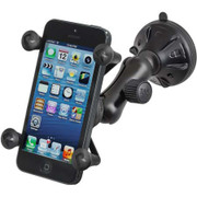 RAM MOUNTS COMPOSITE TWIST LOCK SUCTION CUP MOUNT WITH UNIVERSAL X-GRIP CELL PHONE HOLDER RETAIL PAC CKAGED 0875 INCHW X 325 INCHH X 0875 INCHL