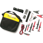 FLUKE INDUSTRIAL MASTER TEST LEAD SET INCLUDES ALLIGATOR CLIPS GRABBERS HOOK CLIPS AND INDUSTRIAL TE EST PROBES SOFT CASE AND MORE