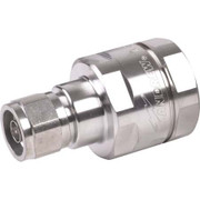 ANDREW 78 INCH N MALE POSITIVE STOP CONNECTOR FOR AVA5-50 NOT AVA5-50FX CABLE TRIMETAL PLATED BODY CAPTIVATED SILVER CENTER PINRING FLARE