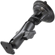 RAM MOUNTS TWIST LOCK SUCTION CUP MOUNT CONSISTS OF 325 INCH SUCTION CUP LOCKING BASE AND A DIAMOND BASE BALL AND SOCKET SYSTEM ADJUSTS AT PLATE AND