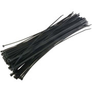THOMAS BETTS 11 INCH TY-RAP CABLE TIES 50 LB ULTRAVIOLET RESISTANT BLACK NYLON WITH STAINLESS STEE EL LOCKING DEVICE 100PCK INFINITE LOCKING POSITION