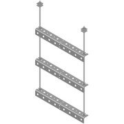 COMMSCOPE TRAPEZE KIT 24 INCH WIDE 3 RUNGS SUPPORTS 18 CABLES HOT DIP GALVANIZED STEEL