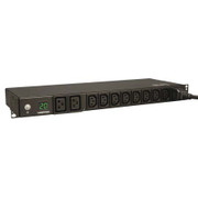 TRIPP LITE SINGLE-PHASE METERED PDU 16 20A 200-240V 1U RACKMOUNT 2 C19 AND 8 C13 OUTLETS C20 INPUT WITH NEMA L6-20P ADAPTER