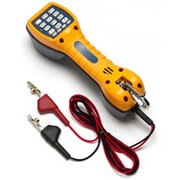 FLUKE NETWORKS TELEPHONE TEST SET HIGH IMPEDANCE DATASAFE DROPSAFE RELIABILITY RAINSAFE PROTECTION M MUTE SWITCH LAST NUMBER REDIAL AUDIBLE RINGER