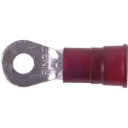 3M NYLON INSULATED RING TERMINAL WITH BRAZED SEAM FOR 8 GAUGE WIRE AND 10 STUD OR SCREW SIZE 200 PE ER BOX