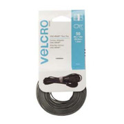 VELCRO’« BRAND 8 INCHX12 INCH BLACK AND GRAY CABLE TIE WRAPS SIMPLE ONE-PIECE DESIGN WRAPS ONTO ITS SELF FOR A SECURE HOLD 50 PACK