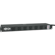 TRIPP LITE 19 INCH RACKMOUNT AC POWER STRIP 15 A 125 VAC 15' POWER CORD 6 REAR AND 6 FRONT OUTLETS O ON/OFF SWITCH W/LOCKING SWITCH COVER GROUND PIN ON