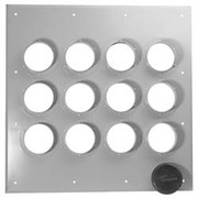 COMMSCOPE 255 INCH X 255 INCH 12-PORT ENTRY PANEL WITH 4 INCH DIAMETER HOLES