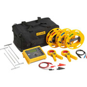 FLUKE GEO EARTH GROUND TESTER KIT INCLUDES USER'S MANUAL BATTERIES REFERENCE GUIDE USB CABLE 2 CLAMP PS CARRYING CASE 4 STAKES 3 CABLE REELS