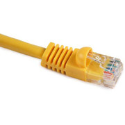 HELLERMANTYTON 10 FOOT CATEGORY 5E PATCH CABLE RJ45 PLUG CONNECTORS MOLDED ENDS SNAG PROOF YELLOW JA ACKET