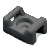 HELLERMANNTYTON CABLE TIE MOUNT 02 INCH HOLE DIA 031 INCH MAX TIE WIDTH PA66 BLACK 100PKG