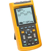 FLUKE 123BS 20 MHZ 2 CH 40 MSS INDUSTRIAL SCOPEMETER HAND-HELD OSCILLOSCOPE WITH SCC KIT