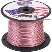 HAINES PRODUCTS CLEAR 2 COND SPEAKER WIRE 250' SPOOL 14 GAUGE COPPER CLAD ALUMINUM