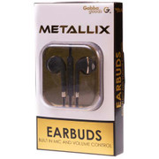 GABBA GOODS MATTE EARPHONES WITH METAL TRIM BLACKGOLD