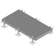 COMMSCOPE E2O’« EQUIPMENT PLATFORM 6 FT X 12 FT BASE WITH SIX ADJUSTABLE LEGS HOT DIP GALVANIZED STE EEL