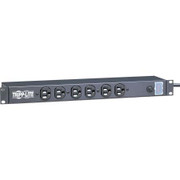 TRIPP LITE 19 INCH RACKMOUNT AC POWER STRIP 15' POWER CORD 15A 125 VAC RATING 6 FRONT OUTLETS ONOFF F SWITCH WITH LOCKING SWITCH COVER