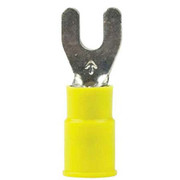 3M NYLON INSULATED FORK TERMINAL WITH INSULATED GRIP FOR WIRE SIZES 12-10 GA AND 8 SIZE STUD OR SCR REW 50 PER BOX
