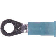 3M NYLON INSULATED RING TERMINAL WITH INSULATION GRIP FOR WIRE SIZES 16-14GA AND 8 SIZE STUD OR SCR REW 100 PER BOX