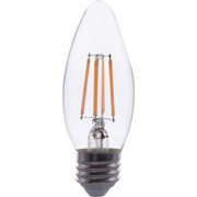 LED ADVANTAGE FILAMENT B11 320 DEG 5W-500LM DIMMABLE 80CRI 2700K E26 120VAC CLEAR