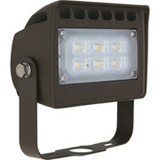 LED FLOODLIGHT MINI 12W-1350LM 3000K BRONZE 120-277VAC YOKE MOUNT